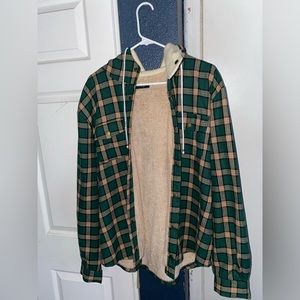 Cozy XXL Plaid Jacket with Sherpa